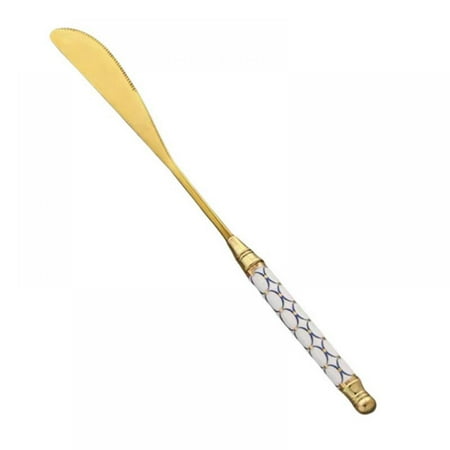 Stainless Steel Gold Dinner Knives Modern & Elegant Design For Home/ Restaurant/ Wedding Mirror Polished Ceramic Handle 
Stainless Steel Gold Dinner Knives Modern & Elegant Design For Home/ Restaurant/ Wedding Mirror Polished Ceramic Handle