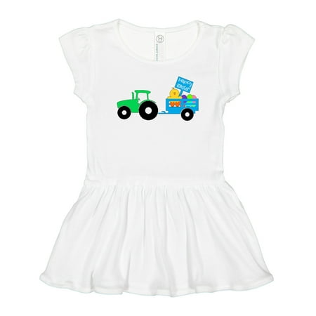 Inktastic Happy Easter Cute Chick and Green Tractor Gift Toddler Girl Dress 
Inktastic Happy Easter Cute Chick and Green Tractor Gift Toddler Girl Dress