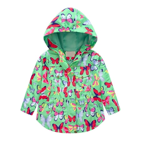 Juebong Toddler Kids Baby Girls Fashion Cute Cartoon Butterfly Pattern Windproof Rain Jacket Detachable Hooded Coat Gifts for 2-3 Years Green
Juebong Toddler Kids Baby Girls Fashion Cute Cartoon Butterfly Pattern Windproof Rain Jacket Detachable Hooded Coat Gifts for 2-3 Years Green