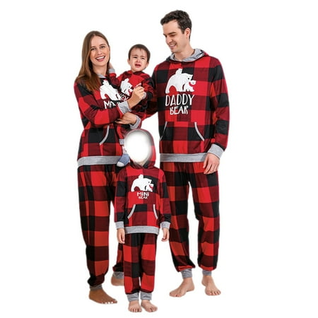 Christmas Family Matching Tracksuits Bear Print Plaid Pullover Hoodie Sweatshirt + Casual Sweatpants Xmas Loungewear Pajamas
Christmas Family Matching Tracksuits Bear Print Plaid Pullover Hoodie Sweatshirt + Casual Sweatpants Xmas Loungewear Pajamas
