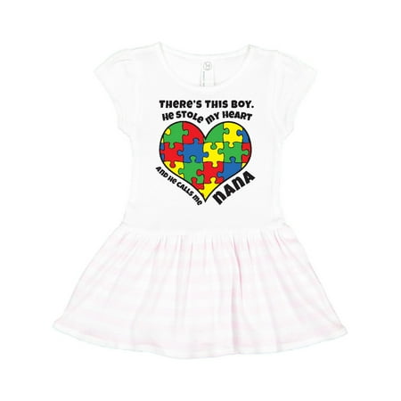 Inktastic Nana of Autistic Grandson Gift Toddler Girl Dress