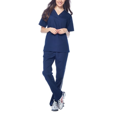 Dagacci Medical Uniform Unisex Men and Women V-Neck Athletic Trim Cotton Scrub Set (Navy XL)
Dagacci Medical Uniform Unisex Men and Women V-Neck Athletic Trim Cotton Scrub Set (Navy XL)