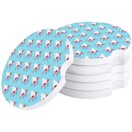 KXMDXA Cute Polar Bear Swimming Pattern Set of 4 Car Coaster for Drinks Absorbent Ceramic Stone Coasters Cup Mat with Cork Base for Home Kitchen Room Coffee Table Bar Decor
KXMDXA Cute Polar Bear Swimming Pattern Set of 4 Car Coaster for Drinks Absorbent Ceramic Stone Coasters Cup Mat with Cork Base for Home Kitchen Room Coffee Table Bar Decor