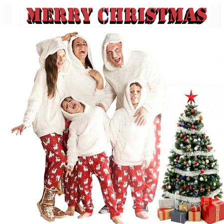 Christmas Family Matching Pajamas Sets Winter Fleece Hooded Sweatshirt Top Pant Xmas Holiday Pjs Jammies Sleepwear
Christmas Family Matching Pajamas Sets Winter Fleece Hooded Sweatshirt Top Pant Xmas Holiday Pjs Jammies Sleepwear