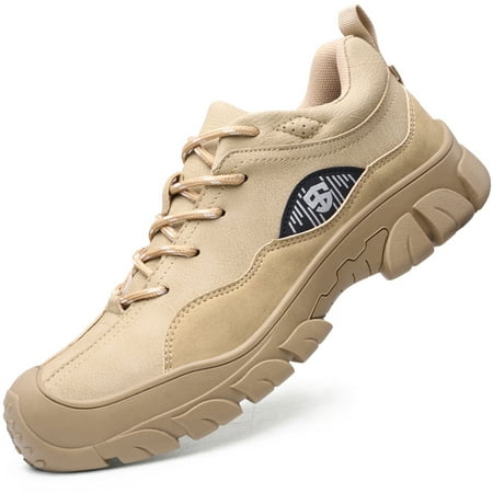 Tanleewa Leather Safety Shoes for Men Steel Toe Lightweight Work Shoe Size Men10.5/Women12.5