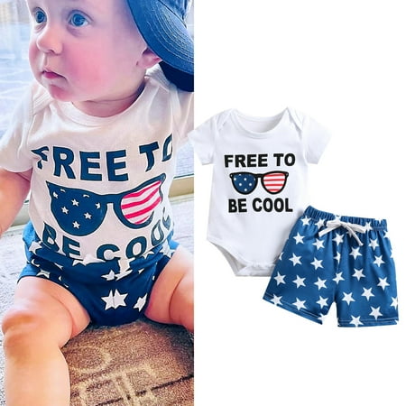 Pudcoco Newborn toddler baby Boy girl July 4th outfit clothes letter short sleeve bodysuit Top romper star shorts
Pudcoco Newborn toddler baby Boy girl July 4th outfit clothes letter short sleeve bodysuit Top romper star shorts
