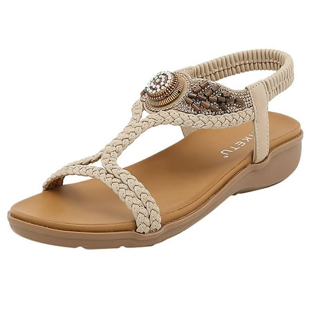 Hinvhai Womens Summer Shoes Clearance Thong Toe Rhinestone Slippers Women s Round Head Outer Wear Solid Color Low-heeled Flip-flops Beige 5.5(36)
Hinvhai Womens Summer Shoes Clearance Thong Toe Rhinestone Slippers Women s Round Head Outer Wear Solid Color Low-heeled Flip-flops Beige 5.5(36)