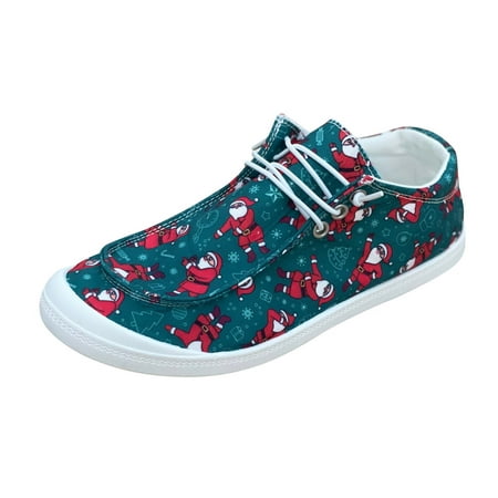 Christmas Gifts Womens Shoes Fashion Breathable Cloth Shoes Christmas Print Lace Up Flat Casual Shoes casual shoes for Women Canvas Green
Christmas Gifts Womens Shoes Fashion Breathable Cloth Shoes Christmas Print Lace Up Flat Casual Shoes casual shoes for Women Canvas Green