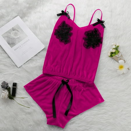 Binmer Women Summer Pajama Suit V-Neck Velvet Sexy Stain Pajamas Bowknot Shorts Set
Binmer Women Summer Pajama Suit V-Neck Velvet Sexy Stain Pajamas Bowknot Shorts Set