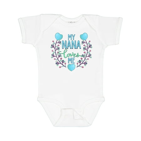 Inktastic My Nana Loves Me with Flowers and Hearts Gift Baby Boy or Baby Girl Bodysuit
Inktastic My Nana Loves Me with Flowers and Hearts Gift Baby Boy or Baby Girl Bodysuit