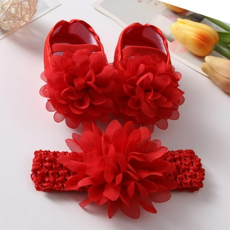Baby Infant Girls Soft Sole Floral Princess Mary Jane Shoes Prewalker Wedding Dress Shoes with Headband 0-18M
Baby Infant Girls Soft Sole Floral Princess Mary Jane Shoes Prewalker Wedding Dress Shoes with Headband 0-18M