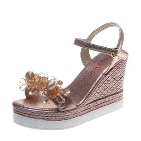 GNEIKDEING Summer Women Sandals Wedge Heel Platform Crystal Buckle Lightweight And Comfortable Gift on Clearance
GNEIKDEING Summer Women Sandals Wedge Heel Platform Crystal Buckle Lightweight And Comfortable Gift on Clearance