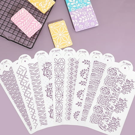 Tuelaly Cake Decoration Template Wipe Easily Foldable Lightweight Anti-crack Mesh Cake Rim Stencil for Kitchen
Tuelaly Cake Decoration Template Wipe Easily Foldable Lightweight Anti-crack Mesh Cake Rim Stencil for Kitchen