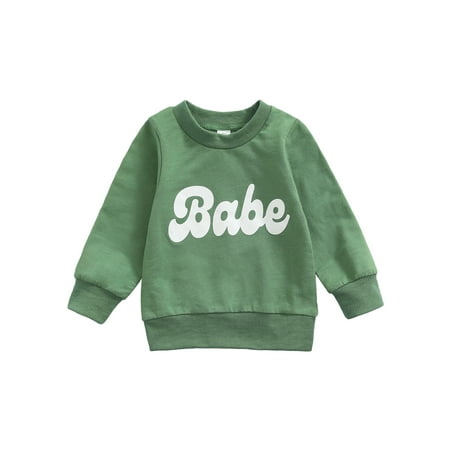 IZhansean Kids Infant Baby Boy Girl Clothes Babe Letter Printed Long Sleeve Pullover Sweatshirt Shirt Sweater Tops Green 2-3 Years
IZhansean Kids Infant Baby Boy Girl Clothes Babe Letter Printed Long Sleeve Pullover Sweatshirt Shirt Sweater Tops Green 2-3 Years