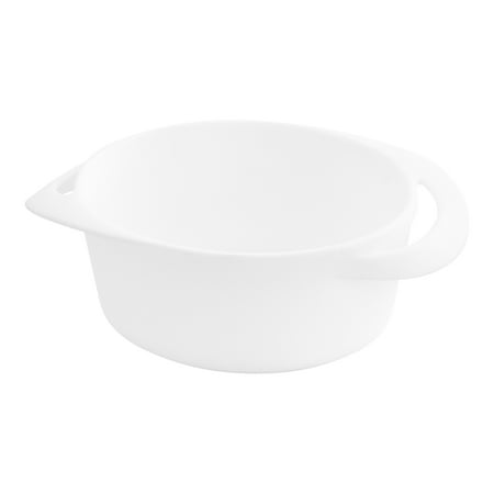 3 oz Round White Plastic Mini Infinity Pot - 3 3/4 x 2 1/2 x 1 1/4 - 100 count box