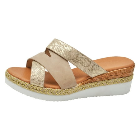 Fandiiiii Swim Sandals Women Ladies Summer Retro Colour Blocking Dark Pattern Thick Bottom Slope With Large Size Sandals Slippers
Fandiiiii Swim Sandals Women Ladies Summer Retro Colour Blocking Dark Pattern Thick Bottom Slope With Large Size Sandals Slippers