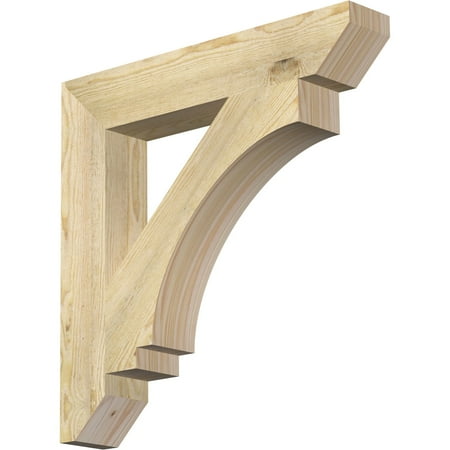 Ekena Millwork 4 W x 24 D x 24 H Imperial Slat Rough Sawn Bracket Douglas Fir