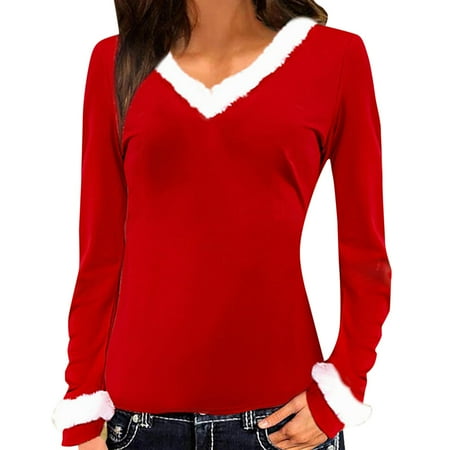 Aligament Small Solid Color Block V-Neck Long Sleeves Casual Blouses Black Pajama Top Women White Layering Long Sleeve Red XL
Aligament Small Solid Color Block V-Neck Long Sleeves Casual Blouses Black Pajama Top Women White Layering Long Sleeve Red XL