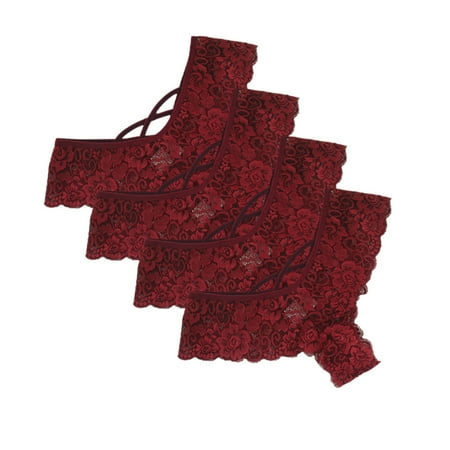 4PC Women Lace Flowers Low Waist Underwear Panties Lingerie Thongs Note Please Buy One Or Two Sizes Larger
4PC Women Lace Flowers Low Waist Underwear Panties Lingerie Thongs Note Please Buy One Or Two Sizes Larger