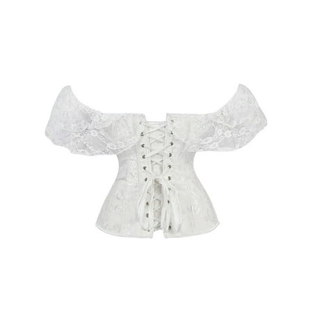 Frecoccialo 2021 New Women Short Sleeve Corset Solid Color Tie-up Boat Neck Close-fitting Crop Tops Cropped White/ Black
Frecoccialo 2021 New Women Short Sleeve Corset Solid Color Tie-up Boat Neck Close-fitting Crop Tops Cropped White/ Black