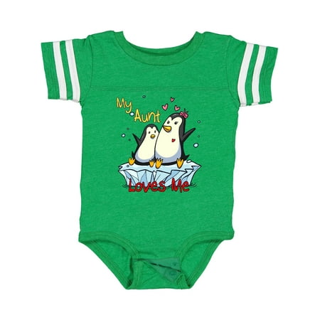 Inktastic My Aunt Loves Me Penguin Gift Baby Boy or Baby Girl Bodysuit