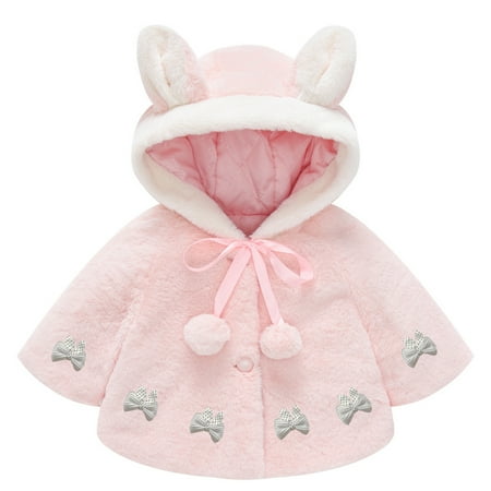 BIZIZA Toddler Cloak for Baby Hooded Button Up Flannel Long Sleeve Thicken Cartoon Print 1-4Y Chlid Tops Pink 90
BIZIZA Toddler Cloak for Baby Hooded Button Up Flannel Long Sleeve Thicken Cartoon Print 1-4Y Chlid Tops Pink 90