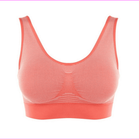 Rhonda Shear Striped Detail Bra Set in Coral Medium (649758)