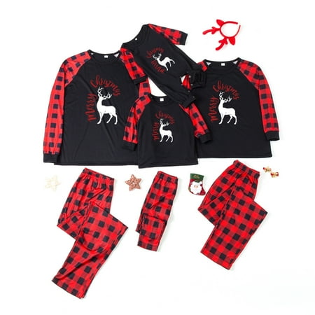 Christmas Parent-child Pajamas Set Elk Print Long Sleeve O-neck Tops+Trousers Family Set
Christmas Parent-child Pajamas Set Elk Print Long Sleeve O-neck Tops+Trousers Family Set