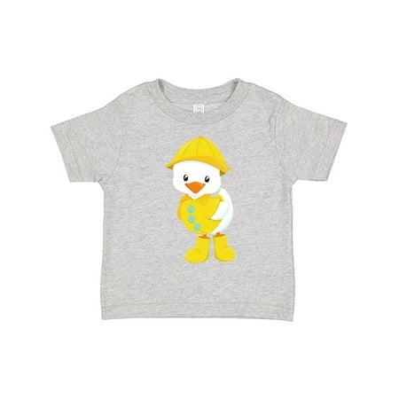 Inktastic Cute Duck Baby Duck Duck in Raincoat Rain Gift Toddler Boy or Toddler Girl T-Shirt