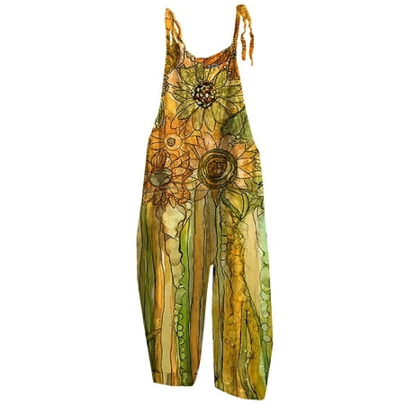 SMihono Clearance Wide Leg Long Playsuits Sling Square Neck Mushroom Print Summer Trendy Womens Rompers Jumpsuit Sleeveless Backless Fashion Ladies Pocket Plus Size Female Leisure Gold 4
SMihono Clearance Wide Leg Long Playsuits Sling Square Neck Mushroom Print Summer Trendy Womens Rompers Jumpsuit Sleeveless Backless Fashion Ladies Pocket Plus Size Female Leisure Gold 4
