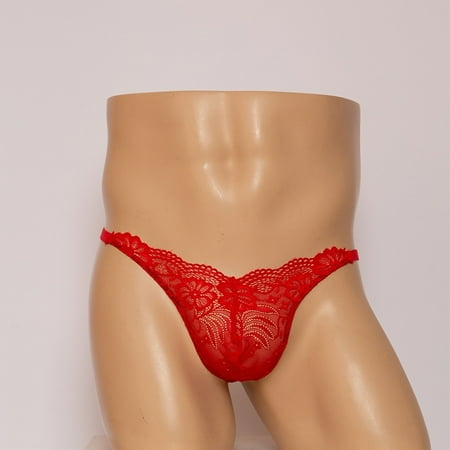 Men Sexy Lace G-String Briefs Panties Lingerie Underpants Underwear