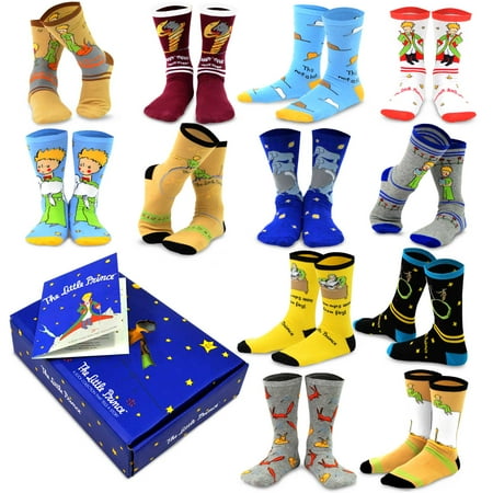 The Little Prince Classic 12 Pair Pack Cotton Novelty Crew Socks With Gift Box (Adult & Kids Size)
The Little Prince Classic 12 Pair Pack Cotton Novelty Crew Socks With Gift Box (Adult & Kids Size)