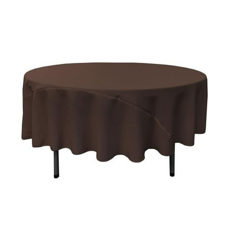 TCpop90R-BrownP22 Polyester Poplin Tablecloth Brown - 90 in. Round