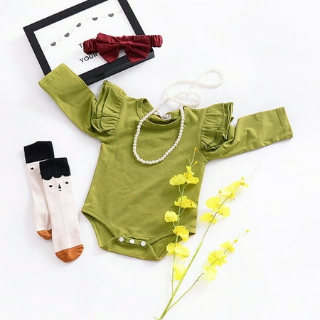 Newborn Toddler Baby Girls Long Sleeve Romper Bodysuit Jumpsuit Playsuit Solid Color Outfits Clothes
Newborn Toddler Baby Girls Long Sleeve Romper Bodysuit Jumpsuit Playsuit Solid Color Outfits Clothes