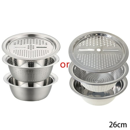 3Pcs/Set Home Kitchen Portable Multifunctional Stainless Steel Basin with Filter/Grater/Bowl Drain Basin Shaving Basin
3Pcs/Set Home Kitchen Portable Multifunctional Stainless Steel Basin with Filter/Grater/Bowl Drain Basin Shaving Basin