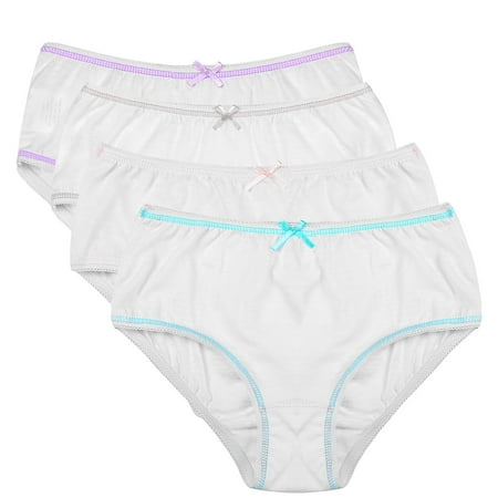 Buyless Fashion Girls Panties White Soft Cotton Briefs Underwear With Colored Trim 4 Pack
Buyless Fashion Girls Panties White Soft Cotton Briefs Underwear With Colored Trim 4 Pack