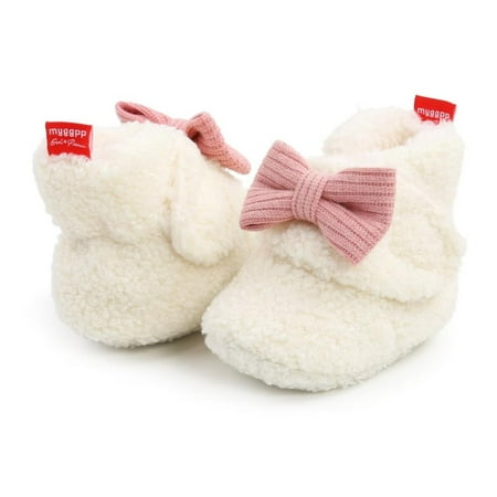 SweetCandy Toddler Newborn Baby Crawling Shoes Booties Boy Girl Slippers Prewalker Trainers Winter Flower First Walker 0-18M