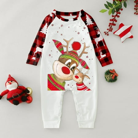 ERTUTUYI Christmas Family Matching Clothing Festive Plaid For Family Baby Style White 60
ERTUTUYI Christmas Family Matching Clothing Festive Plaid For Family Baby Style White 60