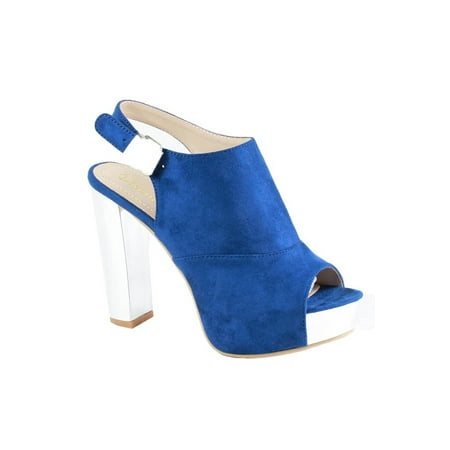 Navy Suede Sandal