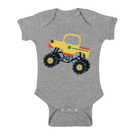 18 Months Boy Clothes - NB 6M 12M 18M 24M - Monster Truck Car Romper