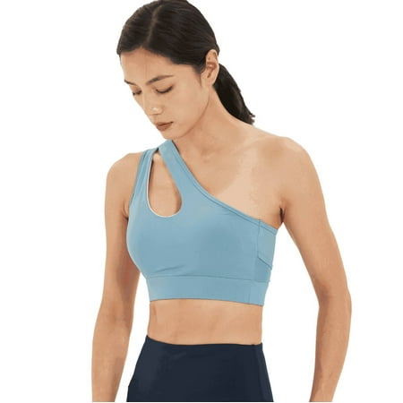 Bra Women s One Shoulder Sports Bra Fitness Running Yoga Underwear Shockproof Vest Spandex running sports bras for women Blue
Bra Women s One Shoulder Sports Bra Fitness Running Yoga Underwear Shockproof Vest Spandex running sports bras for women Blue