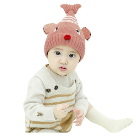 Relanfenk Baby Hats Girl Boy Winter Warm Cartoon Earflap Knit Crochet Beanie Hat