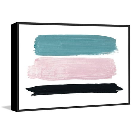 Marmont Hill MH-JULGLA-5020-BFF-45 Pink 30" X 45" "Horizontal Swatches" Framed Giclee