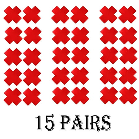 Dicasser 15 Pairs Nipple Covers Disposable Breast Covers Self-adhesive Pasties Stickers Cross Shape Red
Dicasser 15 Pairs Nipple Covers Disposable Breast Covers Self-adhesive Pasties Stickers Cross Shape Red