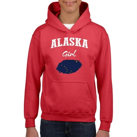 Alaska Girl Youth Hoodie Hooded Sweatshirt