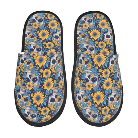 Sigee Skull daisy yellow blue for Cozy Furry Slippers Super Soft Indoor and Outdoor Use Non-Slip Sole Slip On House Slippers-Medium
Sigee Skull daisy yellow blue for Cozy Furry Slippers Super Soft Indoor and Outdoor Use Non-Slip Sole Slip On House Slippers-Medium