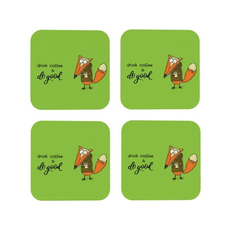 Drink Coasters Set of 4 Drink Coffee And Do Good Leather Coasters for Coffee Table Protector Heat Resistant Cute Coasters for Home Decor Housewarming Gifts Bar Kitchen 4 Inch Square
Drink Coasters Set of 4 Drink Coffee And Do Good Leather Coasters for Coffee Table Protector Heat Resistant Cute Coasters for Home Decor Housewarming Gifts Bar Kitchen 4 Inch Square