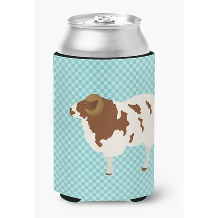 Jacob Sheep Blue Check Can or Bottle Hugger
