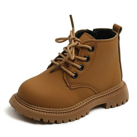 Kids Toddler Girls Boys Zipper Frosted Leather Round Toe Lace Up Ankle Boots Non-Slip Waterproof Comfort Work Boot
Kids Toddler Girls Boys Zipper Frosted Leather Round Toe Lace Up Ankle Boots Non-Slip Waterproof Comfort Work Boot