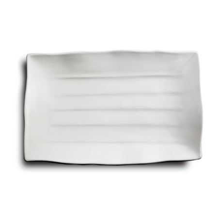 Osaka Rectangular Deep Plate 13 W X 9 L Melamine White
